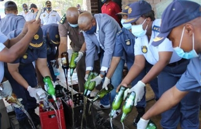 Litres of alcohol go down the drain in Pretoria
