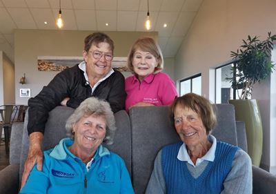 Lady golfers braved the weather