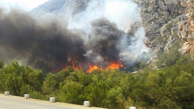 Meiringspoort: Brand in berge