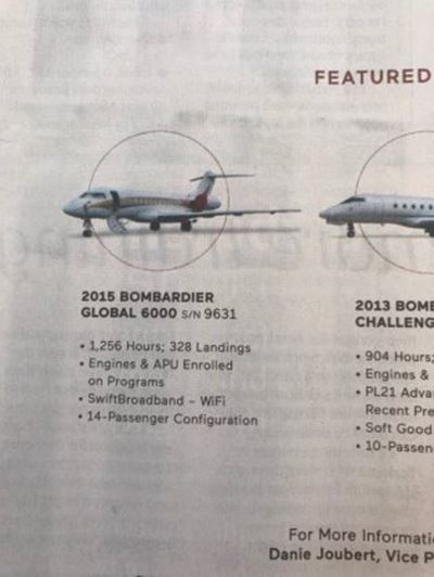 Gupta family jet up for sale