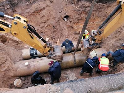 Repairs at the Genevafontein site continues