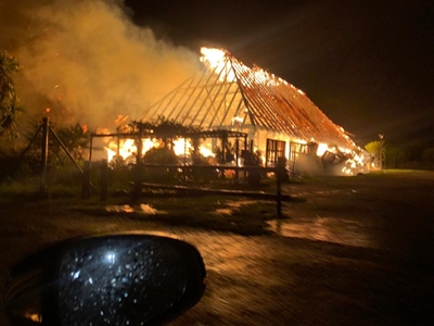 Lightning causes fire at wedding and conference venue
