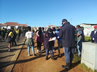 Police presence at Indwe protest