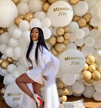 Minnie Dlamini’s hubby surprises her with fab 30th virtual party