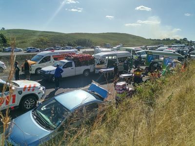 Massive collision: 19 injured in a 13-vehicle accident on N2 in KZN