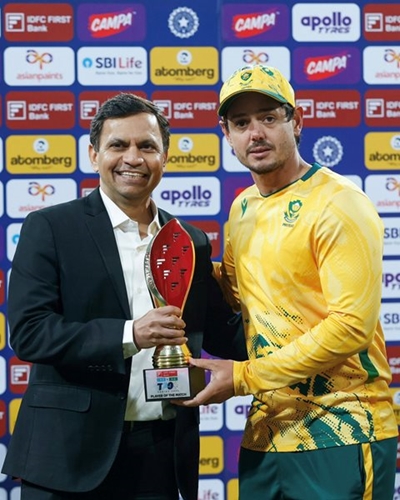 De Kock paves the way as Proteas bounce back to beat India
