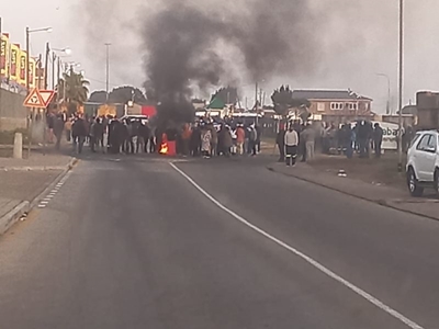 Protest action in Mossel Bay
