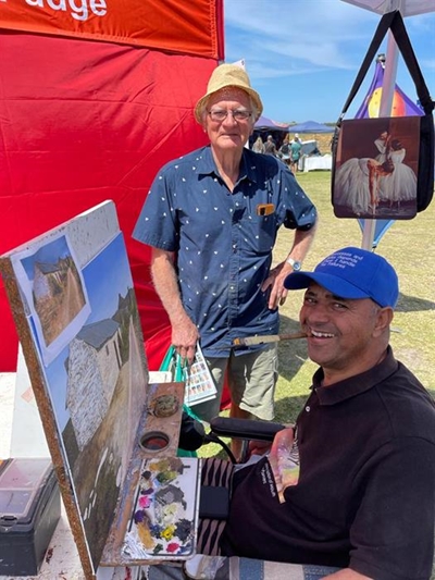 Mouth and foot painters astonish with their work