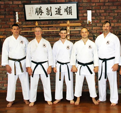 Karateka earn 2nd dan black belts