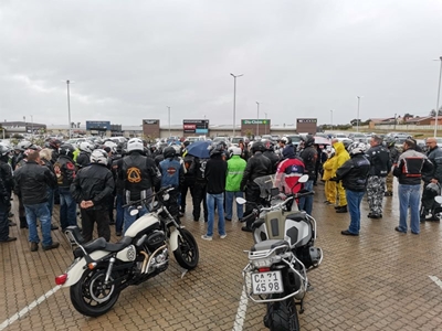 Bikers brave weather for a cause