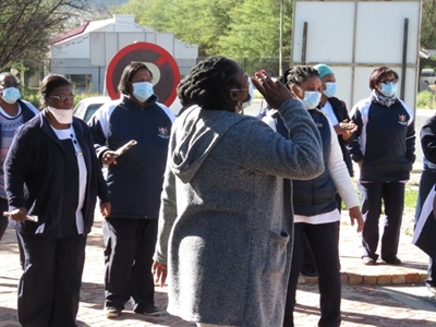  Staff members protest at Midland Hospital