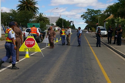 Padblokkade in Ladismith