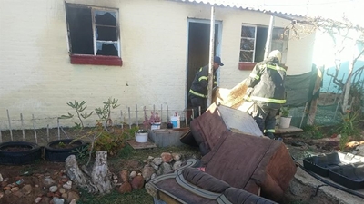 Ernstige skade met brand