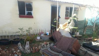Ernstige skade met brand