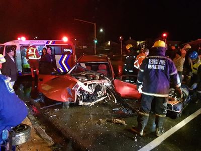 Motorongeluk in Beachweg
