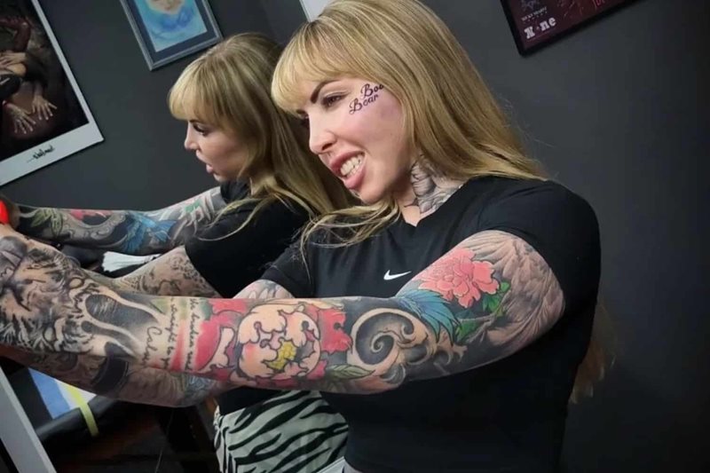 Shocking face tattoos