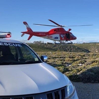 Woman airlifted after fall