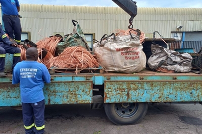 Police seize R5m worth of copper cables belonging to eThekwini, Telkom and Prasa