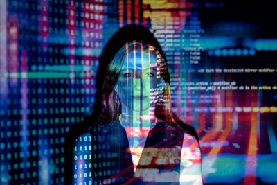 Kunsmatige intelligensie in markplek in kollig by besigheidsontbyt