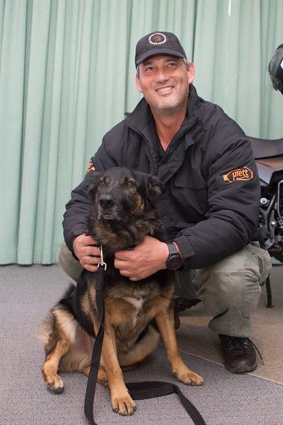 Blackie the hero crime fighting dog delights