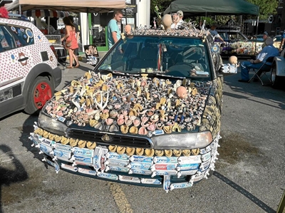 Subaru covered in over 60kg of dentures, dental impressions