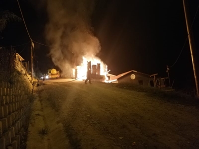 Foreigner dies as his shop burns