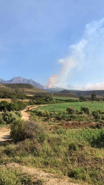 Wildfire on Kammanassie Mountains 