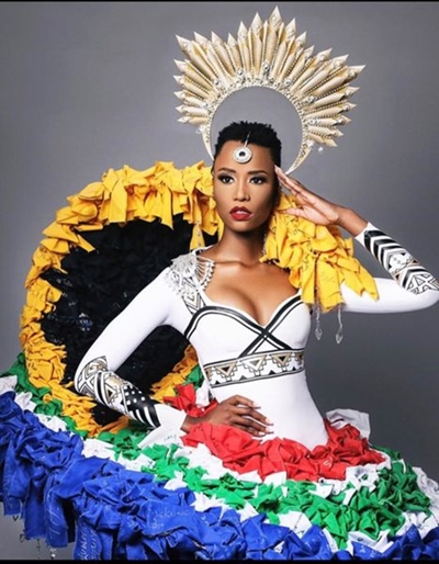 Miss SA reveals Miss Universe outfit