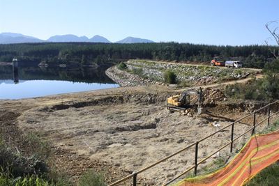 Raising of dam wall well underway