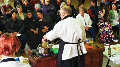 Groot kosuitstalling by stadsaal