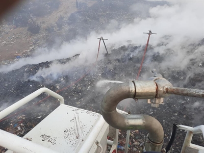 TDM help met brand by Ladismith-stortingsterrein