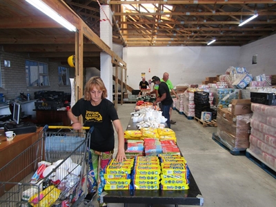 Helping feed animals in need
