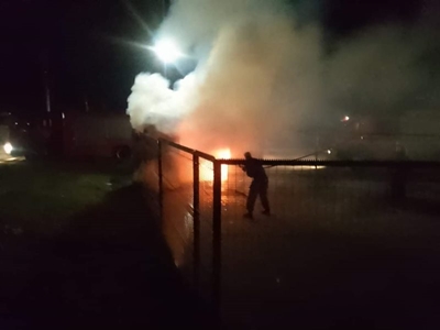 Container set alight in Thembalethu