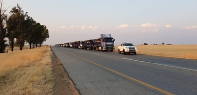Tonne mielies op pad na Oudtshoorn