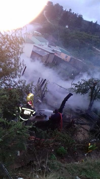 Fire guts Concordia shack