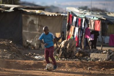 Mother living in shack with 14 biological children