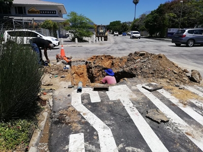 Road works in Union Street