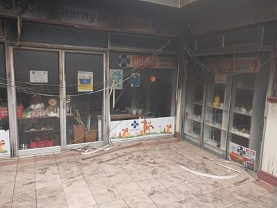 Charity shop barely survives fire