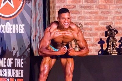 Bodybuilders strut their stuff