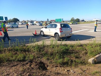 Accident at airport crossing