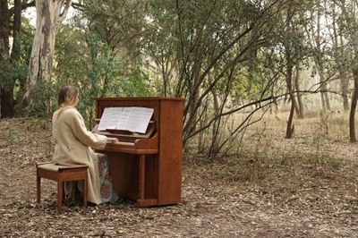 Solo piano performance at the Arts