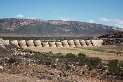 Beervlei Dam, a remarkable construction