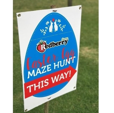Easter Egg hunt in Redberry maze