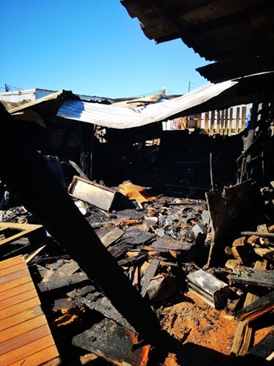 Grandmother's house destroyed by fire