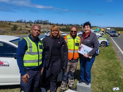 Road safety in the spotlight at Transport Month roadblock