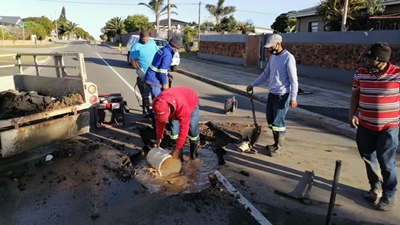 Waterlek in Da Gama straat