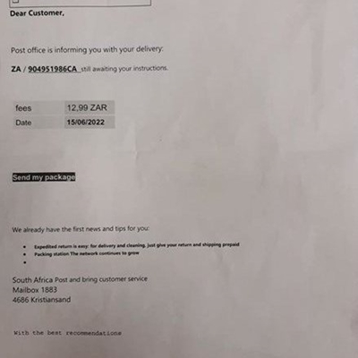 SAPS warn against new scam