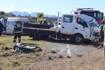 Truck accident near Herolds Bay turnoff