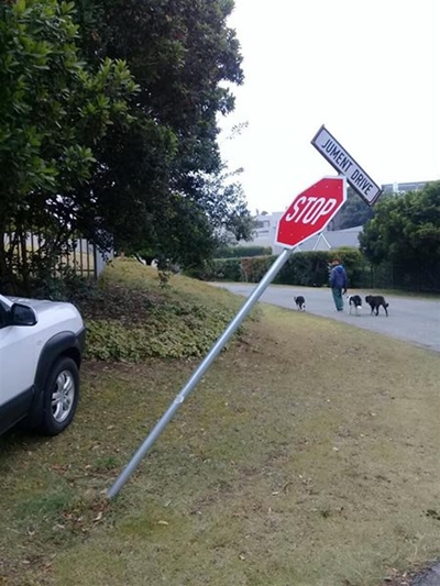 Vandalising signs is criminal