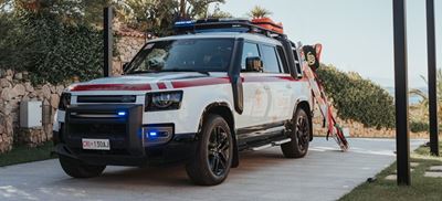 Defender marks 70 years of its landmark humanitarian charity partnership with British Red Cross